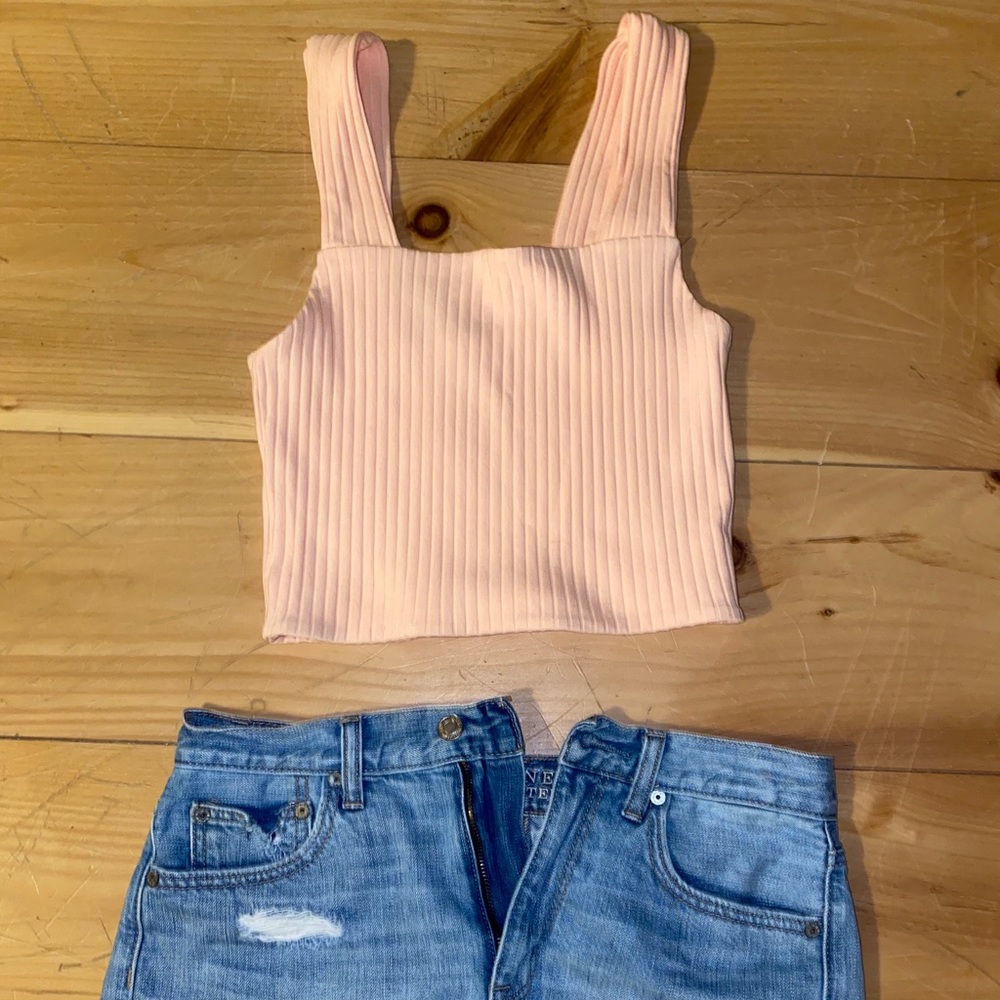 Peach crop top